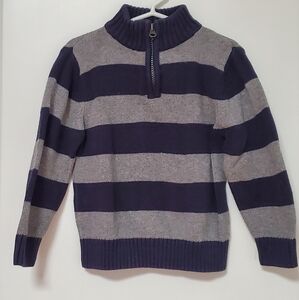 OshKosh B'gosh Boys Striped Gray/Navy Sweater Size 4T